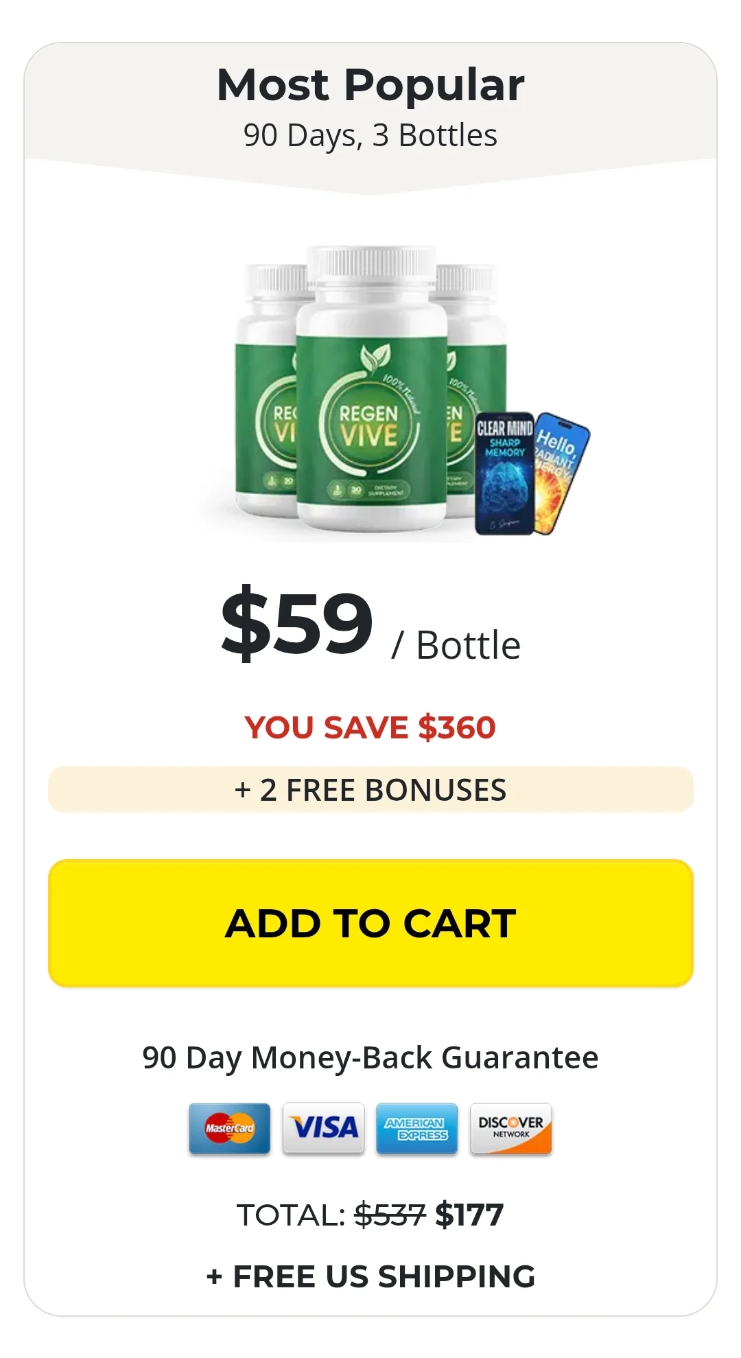 Buy RegenVive 3 Bottles
